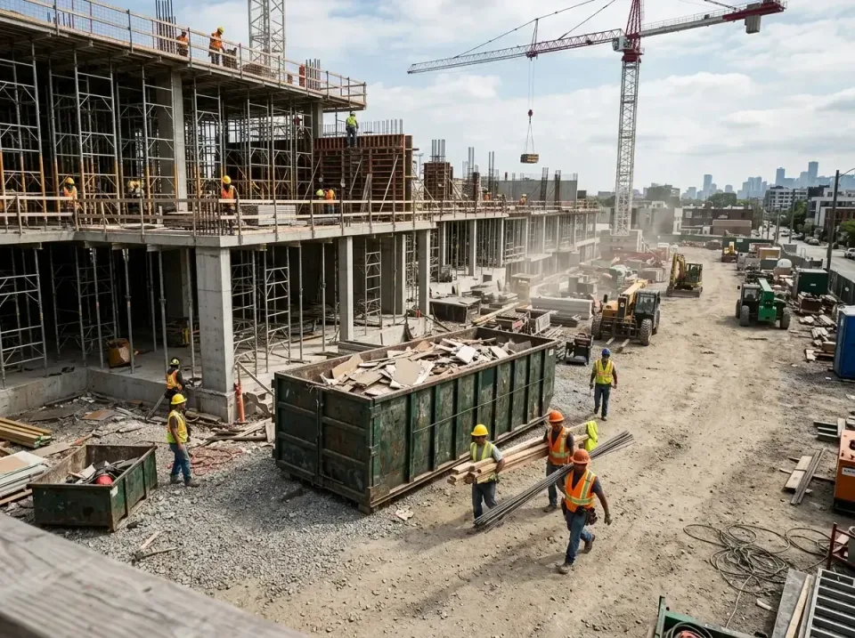 commercial-construction-site-w-002 — frequently asked questions, Low Cost Construction Dumpster Rental in Pine Island, MN